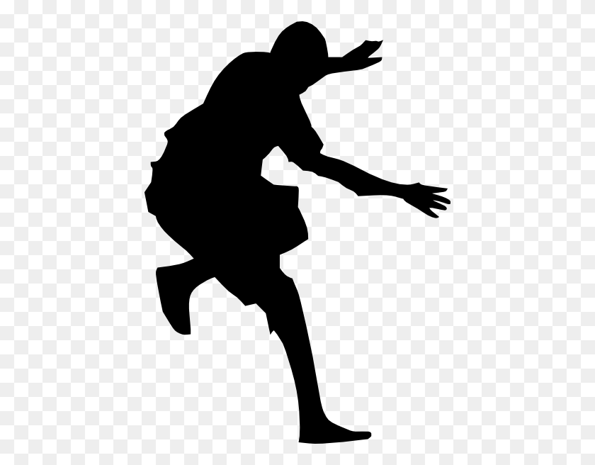 432x596 Man Jumping Silhouette Clip Art Free Vector - Football Clipart Silhouette