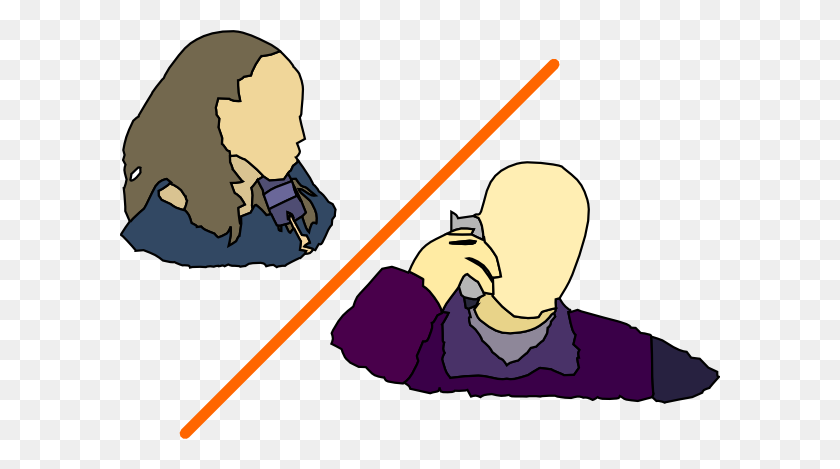 600x409 Man Lady Talking On The Phone Clip Art Free Vector - Phone Clipart Free