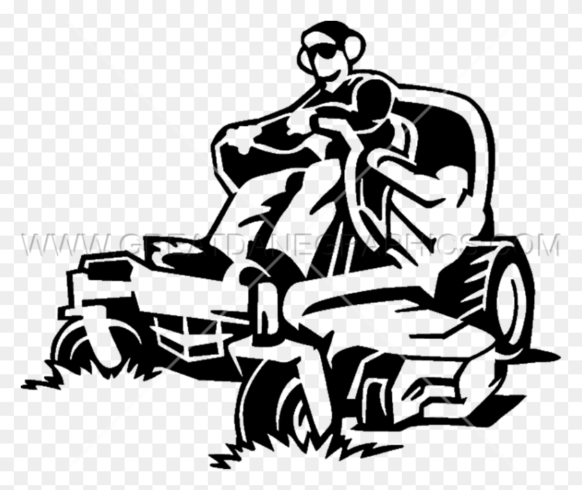 825x685 Man Lawn Mowing Production Ready Artwork For T Shirt Printing - Lawn Service Clip Art