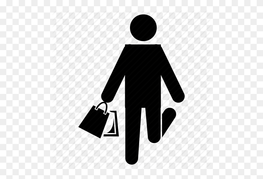 512x512 Man, Man Carrying Shopping Bags, Man With Bags, Man With Shopping - People Shopping PNG