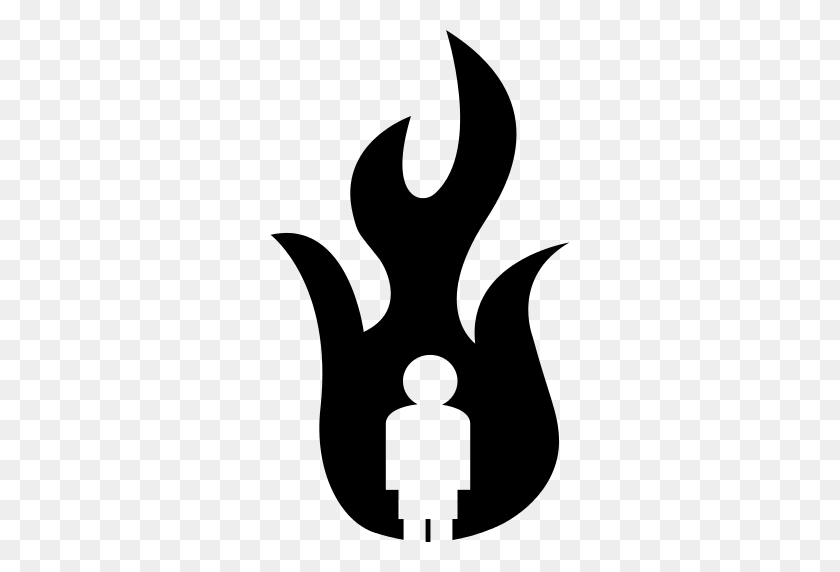 512x512 Иконка Человек В Огне Png - Символ Огня Png
