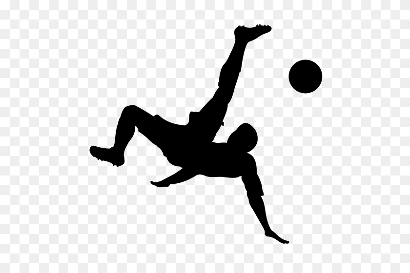 500x500 Man Playing Football Silhouette Vector Image - Volleyball Player Clipart Black And White