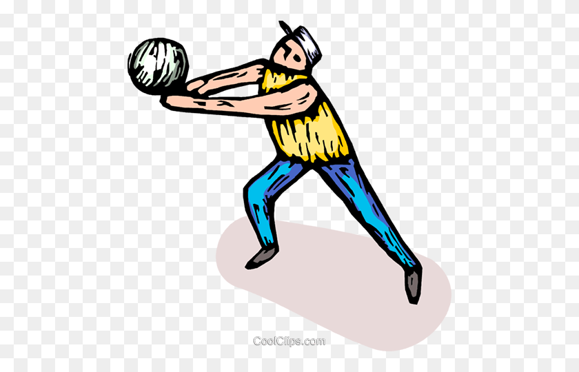 470x480 Man Playing Volleyball Royalty Free Vector Clip Art Illustration - Playing Volleyball Clipart