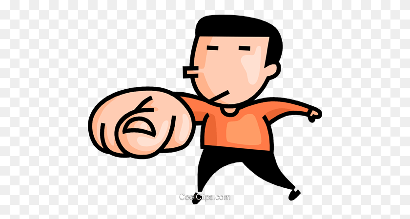 480x389 Man Pointing His Finger Royalty Free Vector Clip Art Illustration - Child Pointing Clipart