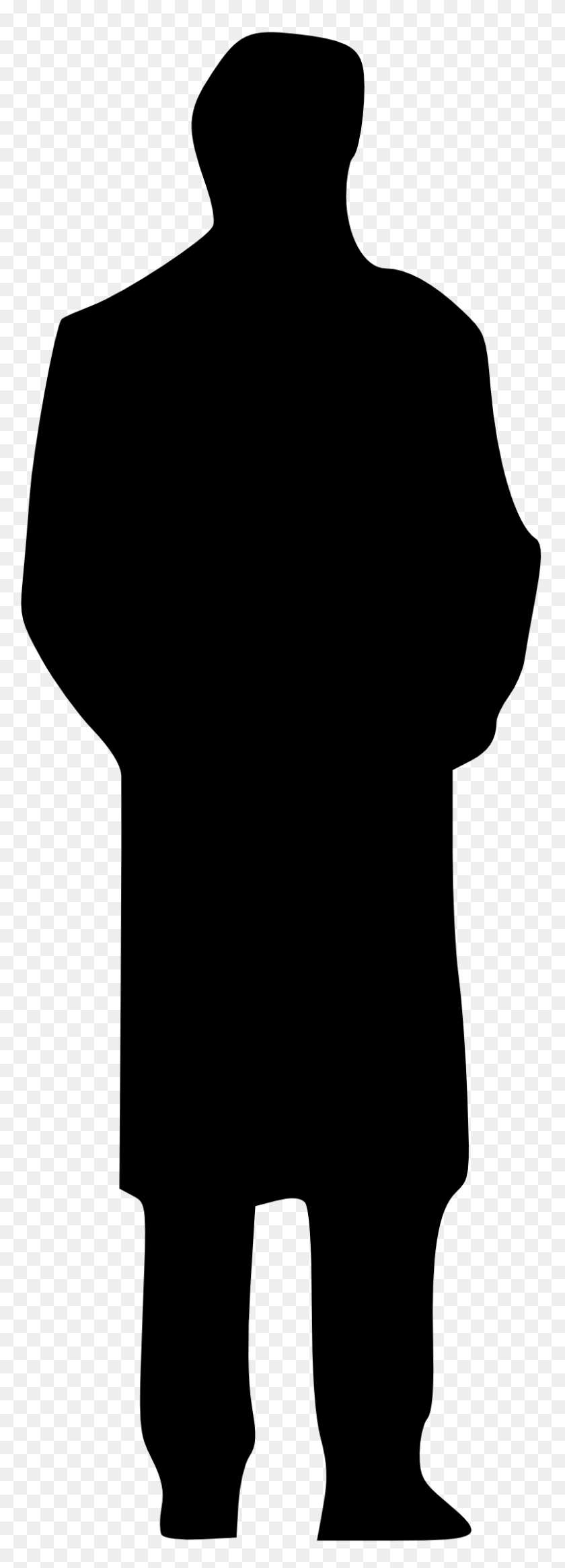 800x2328 Man Pointing Silhouette Clipart Png - Person Outline PNG
