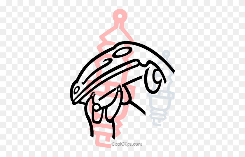 360x480 Man Putting New Spark Plugs In Royalty Free Vector Clip Art - Spark Clipart