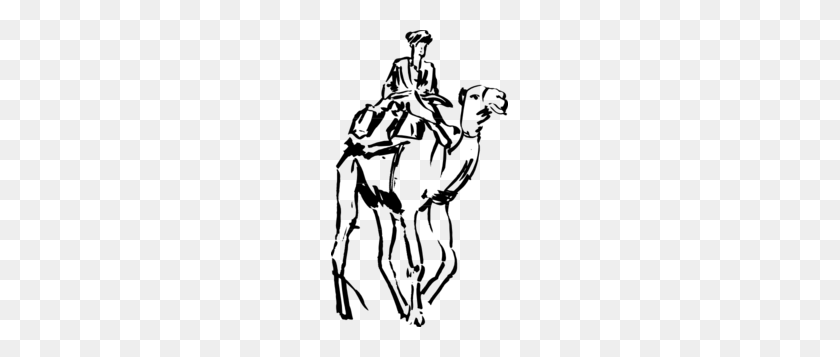 177x297 Man Riding A Camel Clip Art - Camel Clipart Black And White
