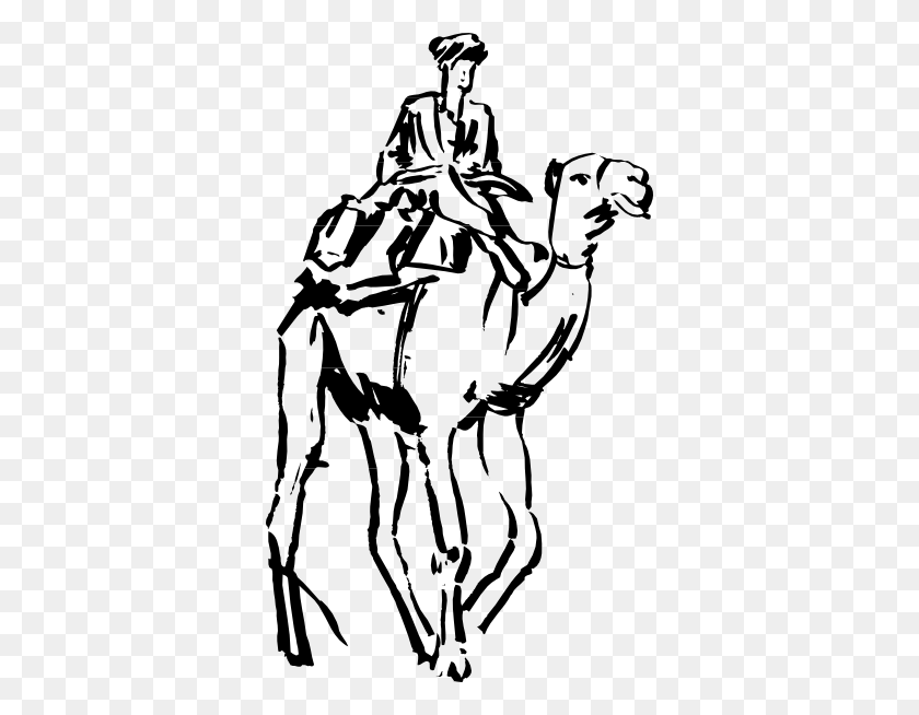 354x594 Man Riding A Camel Clip Art - Free Camel Clipart