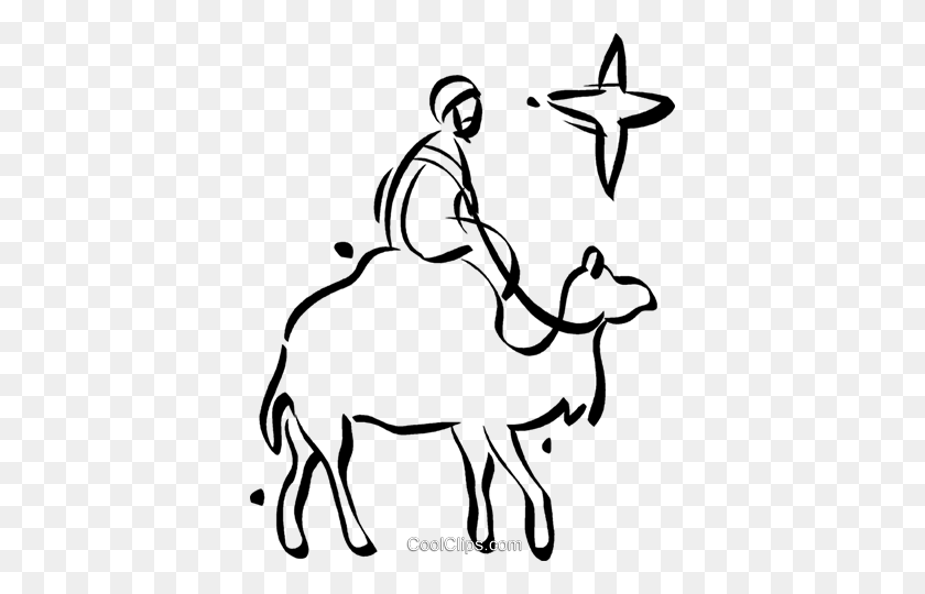 386x480 Человек Верхом На Верблюде Роялти Бесплатно Векторные Иллюстрации - Верблюд Клипарт