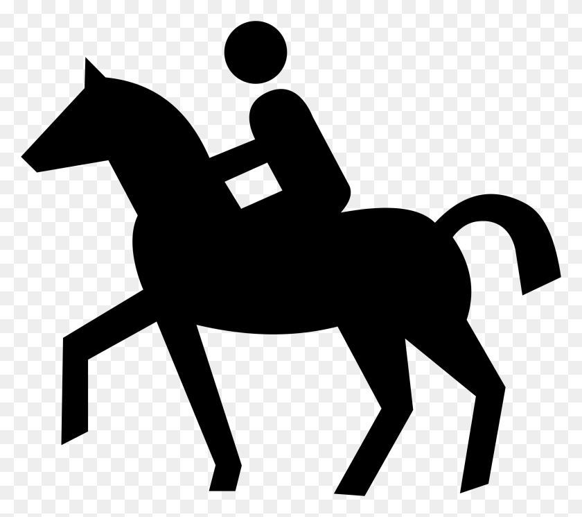 2300x2022 Man Riding Horse Icon Icons Png - Horse Icon PNG