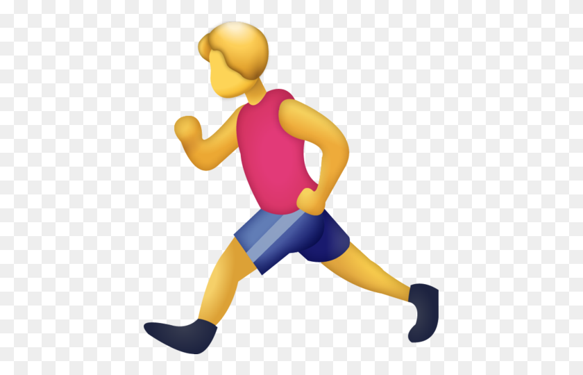 425x480 Man Running Emoji - Running Emoji PNG