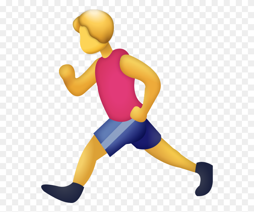 568x642 Man Running Emoji - Running PNG