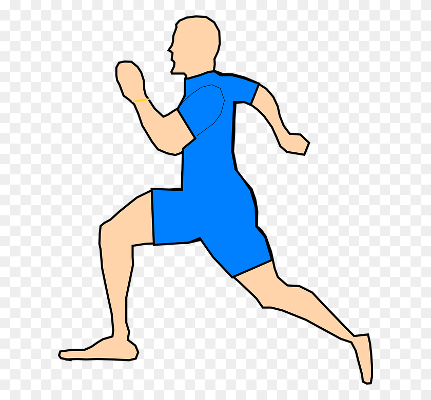 614x720 Man Running Jogging - Running Clipart PNG