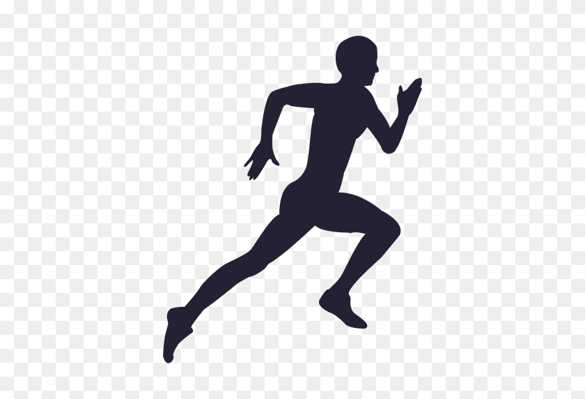 Man Running Silhouette - Running PNG