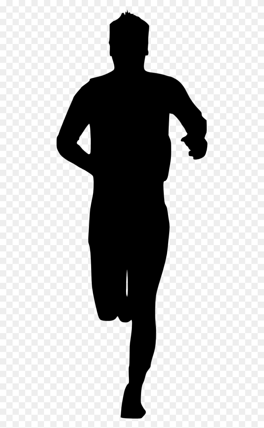 480x1302 Man Running Silhouette Png - Man Silhouette PNG
