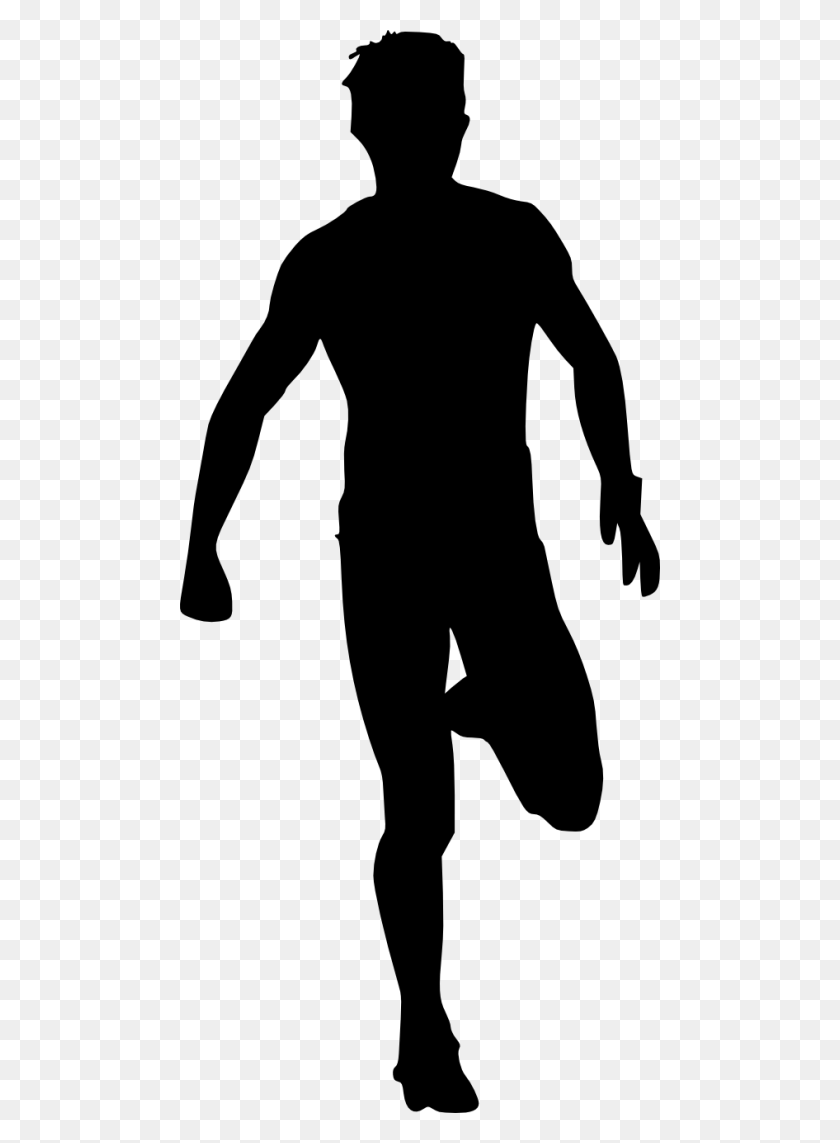 480x1083 Man Running Silhouette Png - Running Silhouette PNG