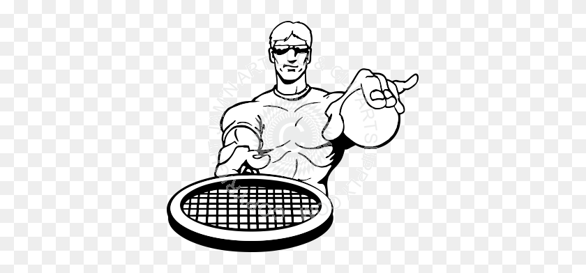 361x332 Man Serving Racquetball - Racquetball Clipart