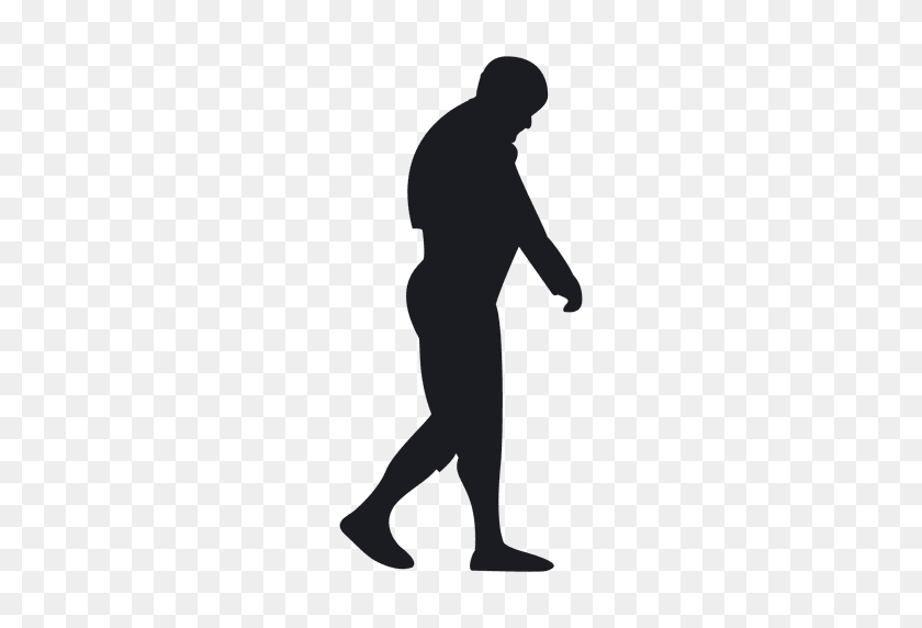512x512 Man Silhouette Walking Casual - Person Falling PNG
