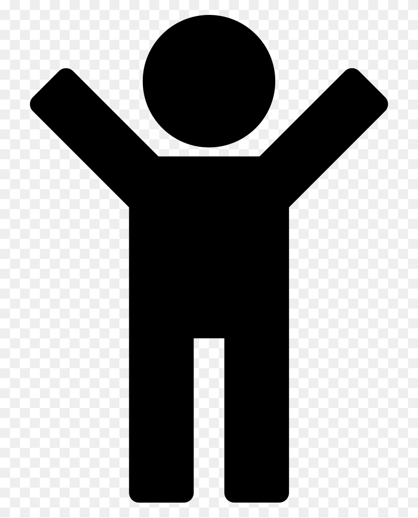 720x981 Man Silhouette With Raised Arms Png Icon Free Download - Silhouette Man PNG
