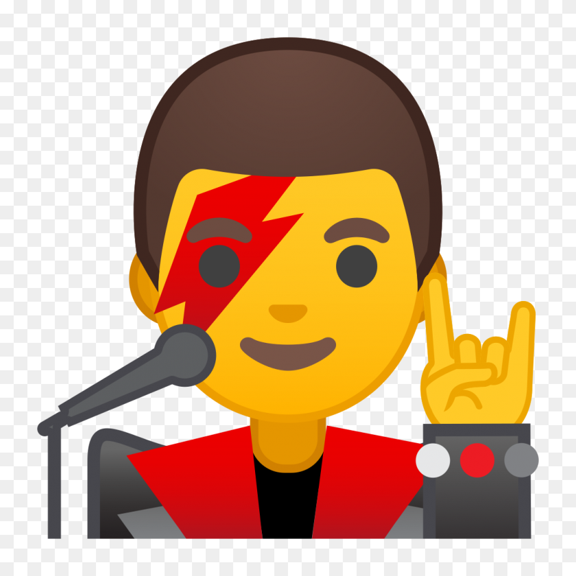 1024x1024 Hombre Cantante Icono Noto Emoji Personas Profesión Iconset Google - Cantante Png