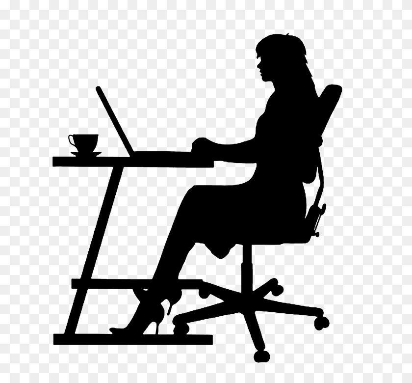 720x720 Man Sitting At Desk Png Transparent Man Sitting At Desk Images - Sitting Silhouette PNG