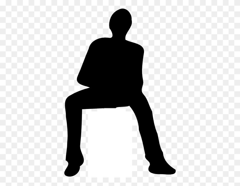 390x592 Man Sitting Silhouette Png Png Image - Sitting Silhouette PNG