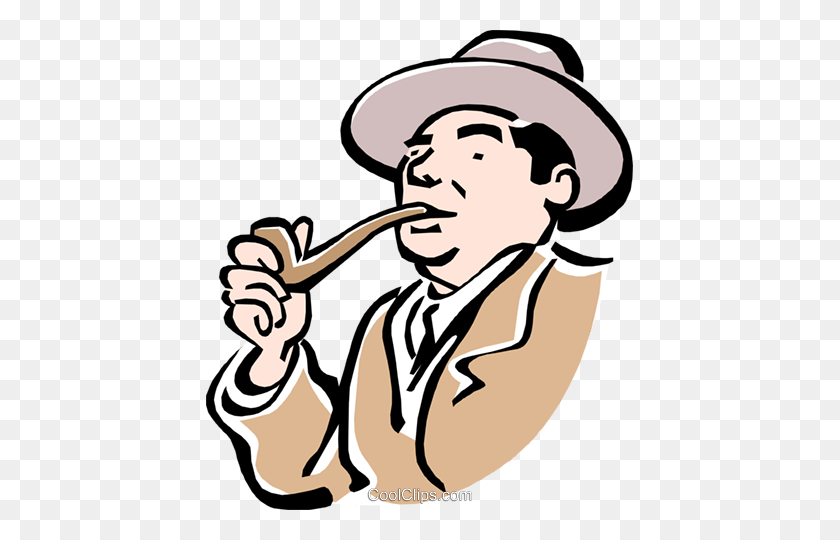 427x480 Человек Курит Трубку Роялти Бесплатно Векторные Иллюстрации - Дым Клипарт Png