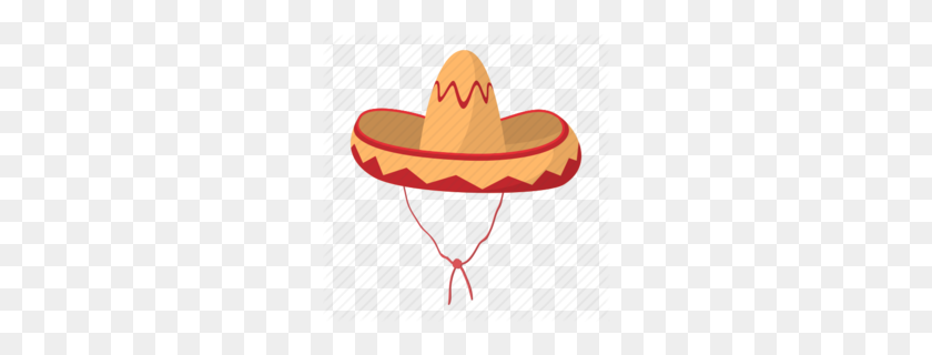 260x260 Man Sombrero Hat Clipart - Mexican Hat Clipart