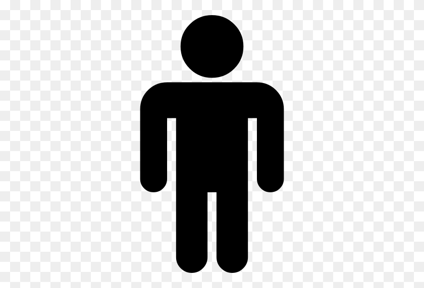 512x512 Man Standing Black Silhouette Png Icon - Man Standing PNG
