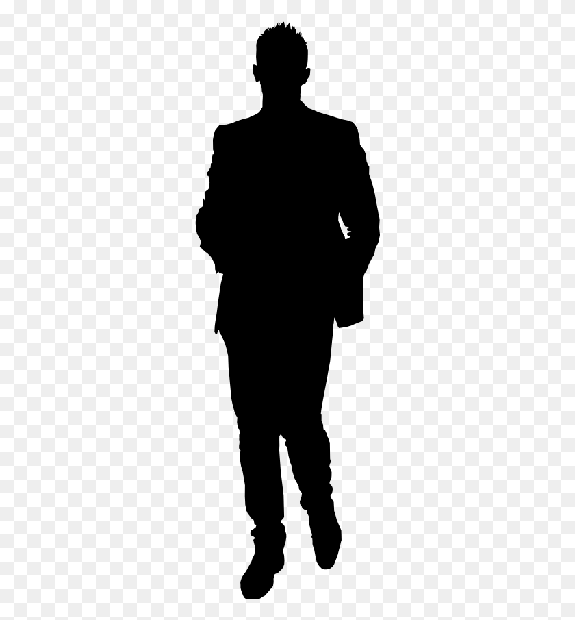 272x845 Man Standing Silhouette - Man Standing PNG
