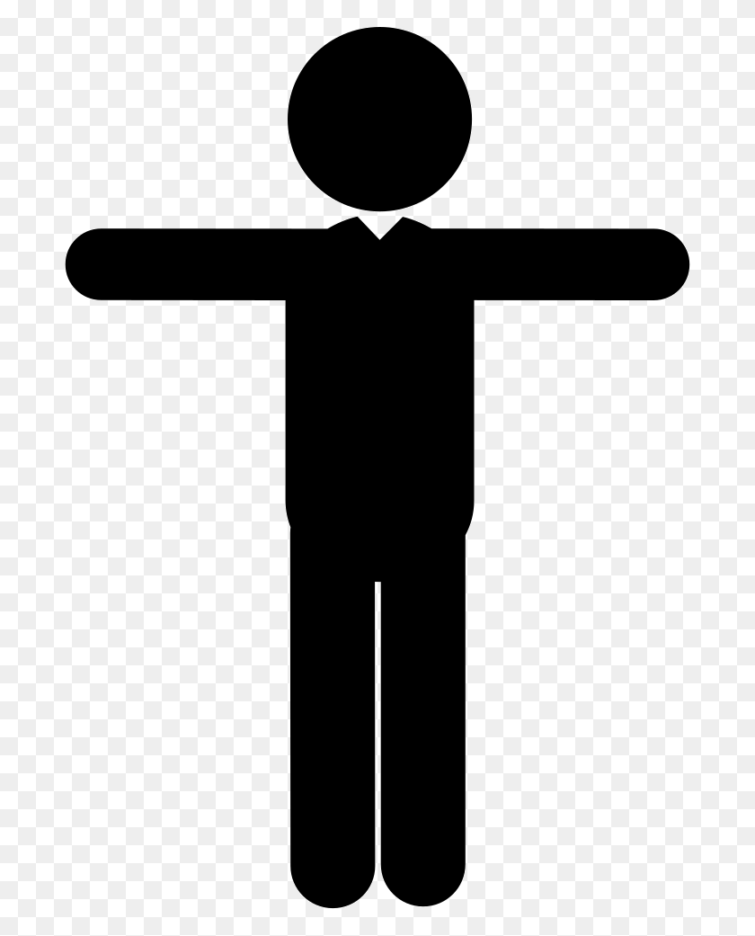 696x981 Man Standing With Extended Arms To Sides Png Icon Free - Man Standing PNG