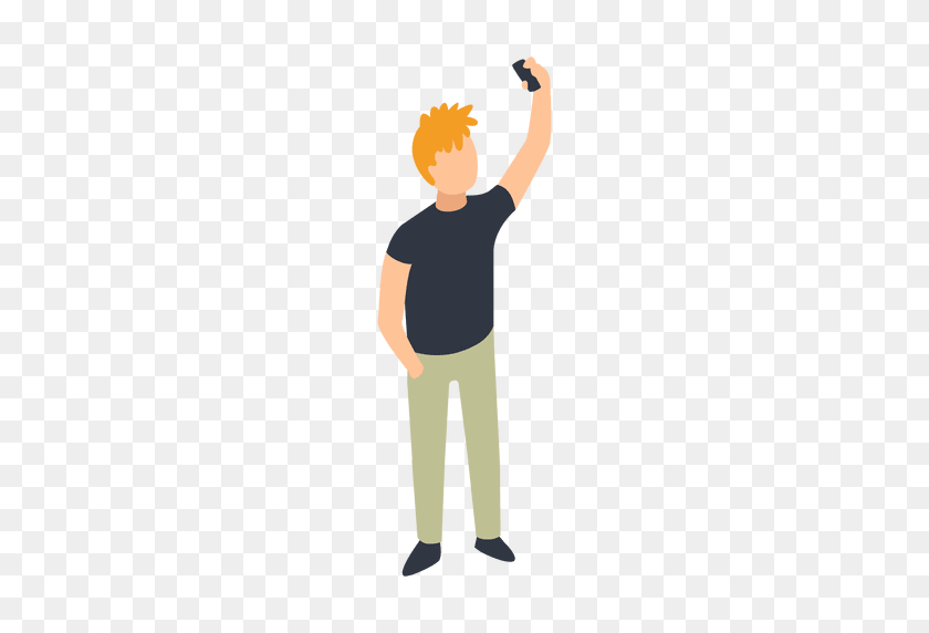 512x512 Man Taking Selfie Illustration - Selfie PNG