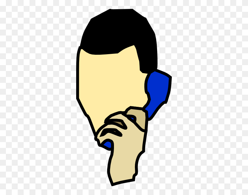 324x599 Man Talking On The Phone Clip Art Free Vector - Smart Person Clipart