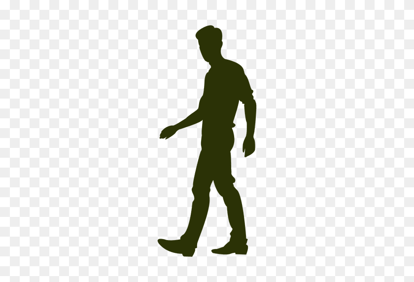512x512 Man Walking And Looking Silhouette - Walking PNG