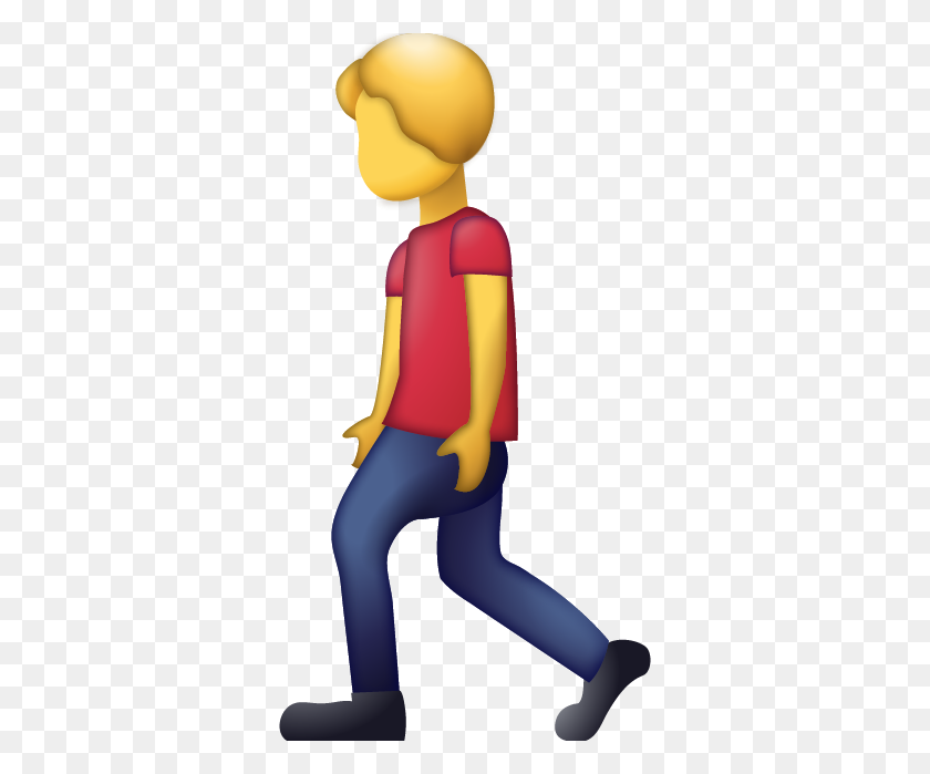 336x639 Man Walking Emoji - Walking Person PNG