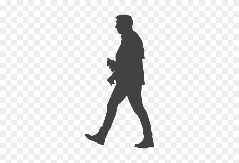 512x512 Man Walking Silhouette - Person Silhouette PNG