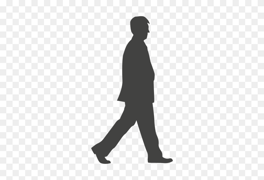512x512 Man Walking Silhouette - Person Silhouette PNG