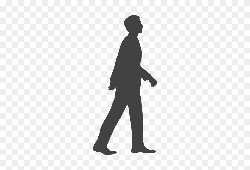 512x512 Man Walking Silhouette - Person Walking PNG