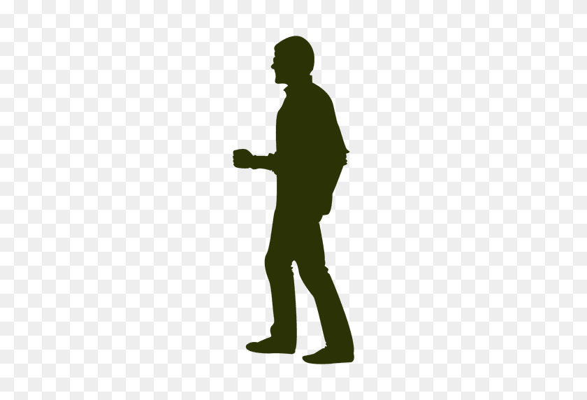 512x512 Man Walking Silhouette Closed Fist - Man Walking PNG