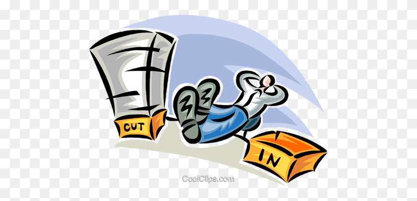 480x346 Man With A Full Out Box Relaxing Royalty Free Vector Clip Art - Full Clipart