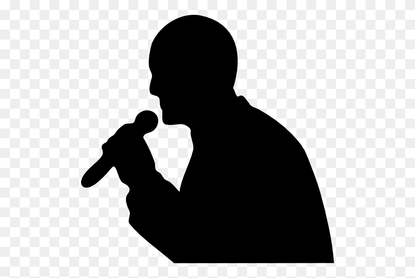 512x503 Man With A Microphone Clipart - Vintage Microphone PNG