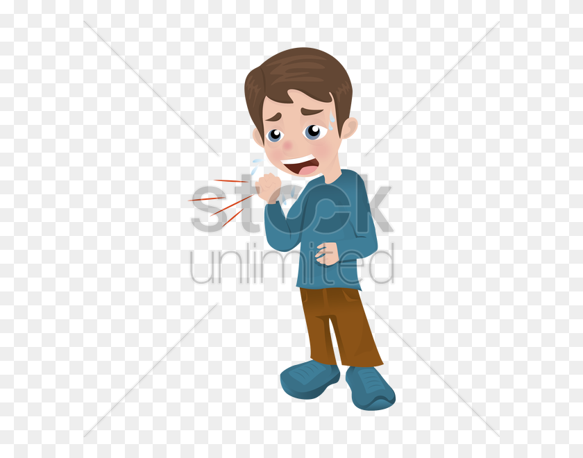 600x600 Man With Cough Vector Image - Cough Clipart
