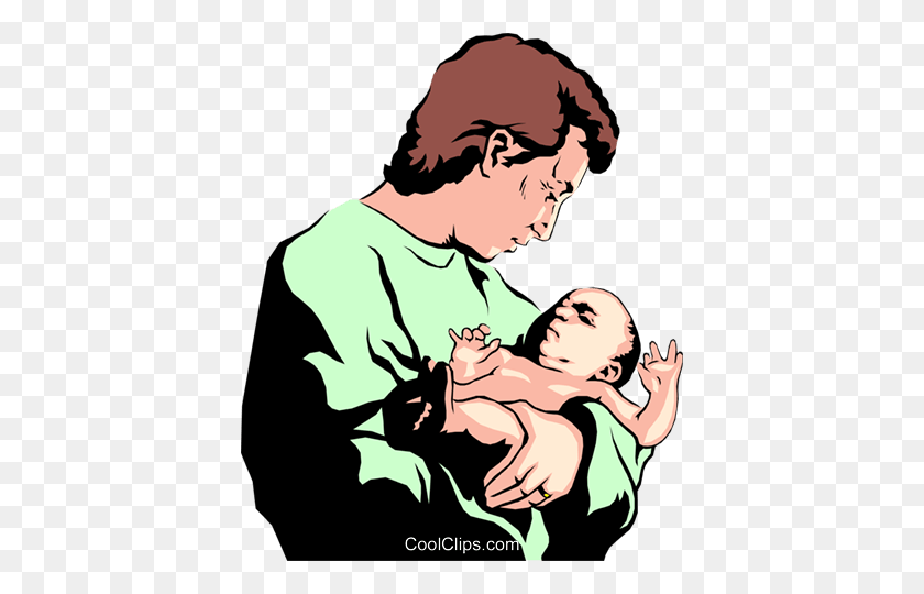 402x480 Man With Extremely Ugly Baby Royalty Free Vector Clip Art - Ugly Clipart