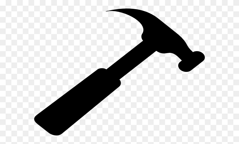 600x447 Man With Hammer Clipart Black And White - Tools Clipart Black And White