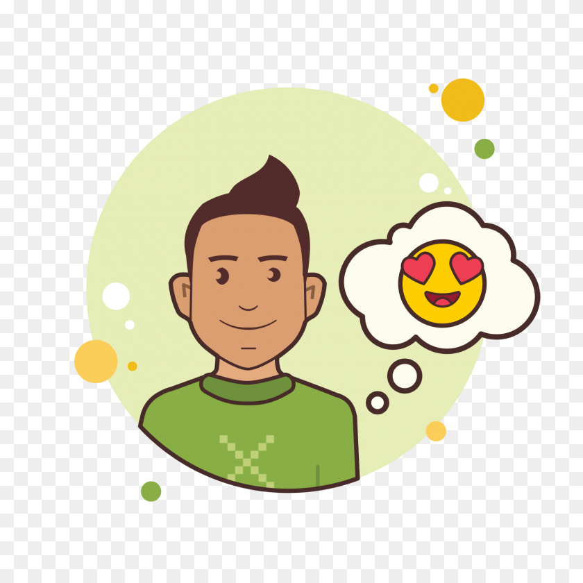 1600x1600 Hombre Enamorado De Emoji Icono - Amor Emoji Png