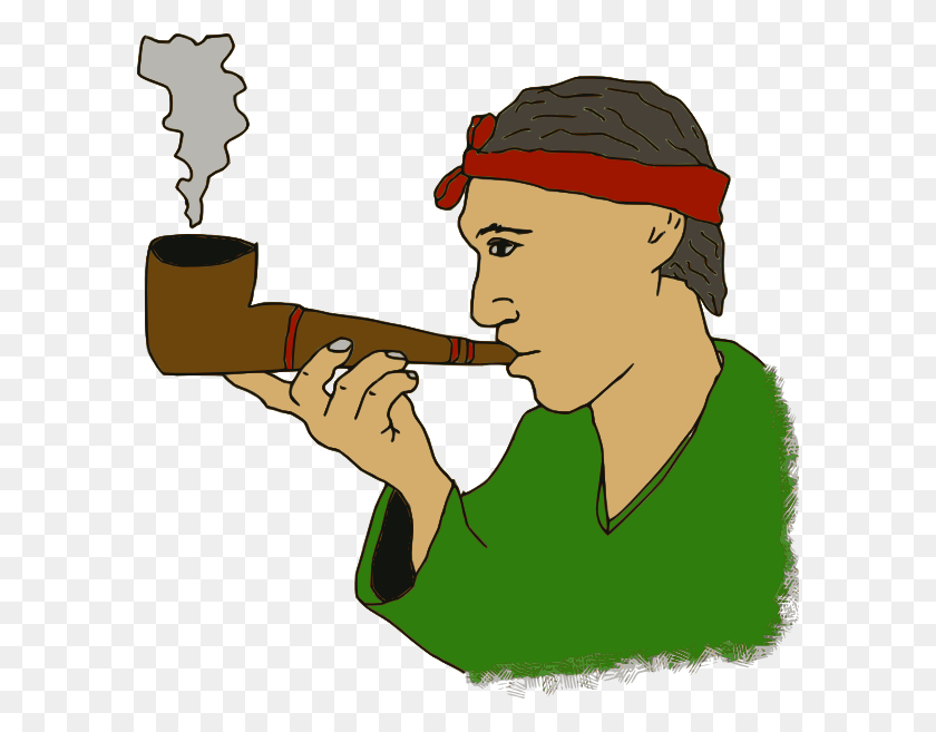 594x597 Man With Pipe Clip Art - Clipart Pipe