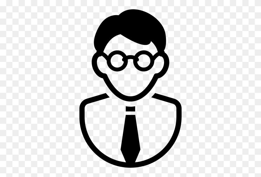 512x512 Man With Tie Profile Png Icon - Cartoon Glasses PNG