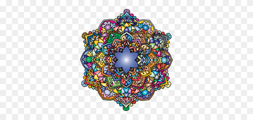 308x340 Mandala Coloring Book Design Coloring Book Paisley Mandala - Meditation Clipart