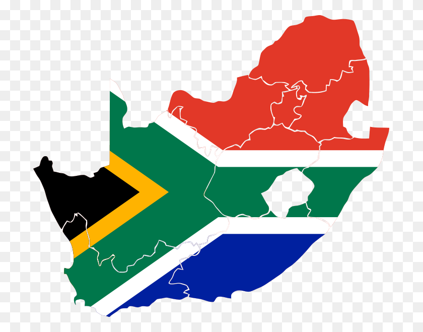 707x599 Официальный Второй Язык Мандаринского Языка Для Учебной Программы Южной Африки - Карта Африки Клипарт