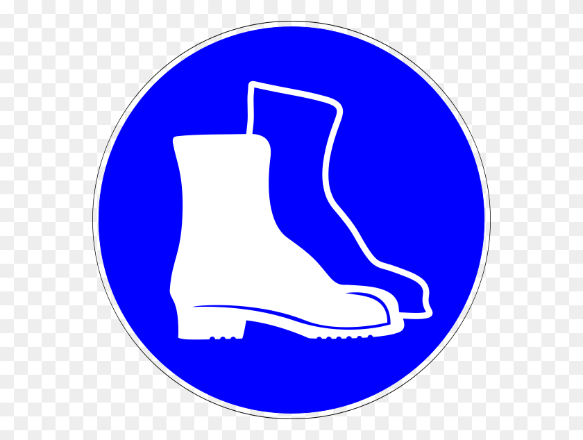 574x574 Mandatory Action Safety Signs Protective Footwear Sign Projects - Lab Safety Clipart